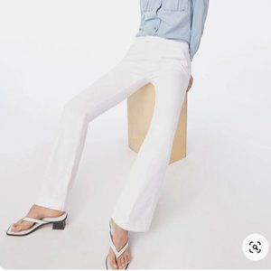 FRAME DENIM Le Serge White Flare Trousers Pants